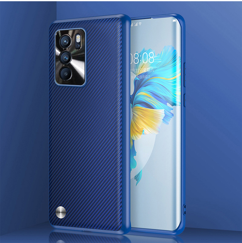 适用opporeno6pro凯夫拉碳纤维手机壳vivo x60pro全包镜头斜纹皮