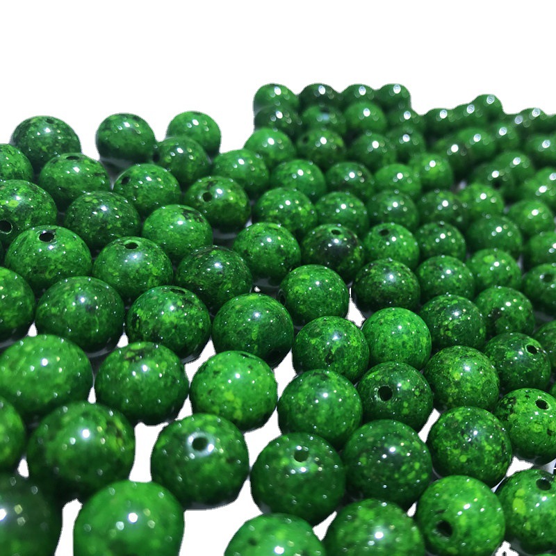 Factory Wholesale Imitation Green Angle Single Beads Scattered Beads Crafts Crafts Ornament Bracelet Women's Hand Beaded Autumn Beads