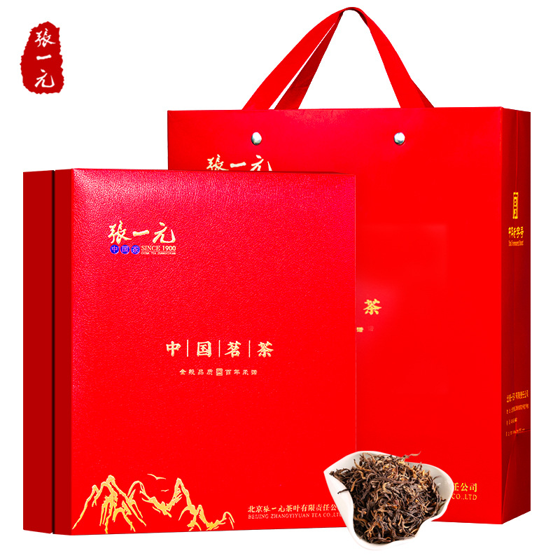 张一元茶叶特级云南滇红蜜香金芽红茶中国元素中华老字号礼盒装30