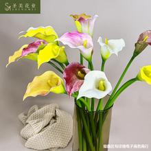 网纹EVA马蹄莲假花仿真花跨境外贸家居装饰摄影道具手感批发厂家