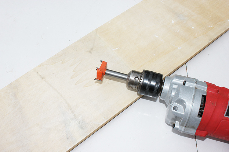 木工开孔器平翼钻木板铰链合页手电钻扩孔钻套装合金木工开孔器