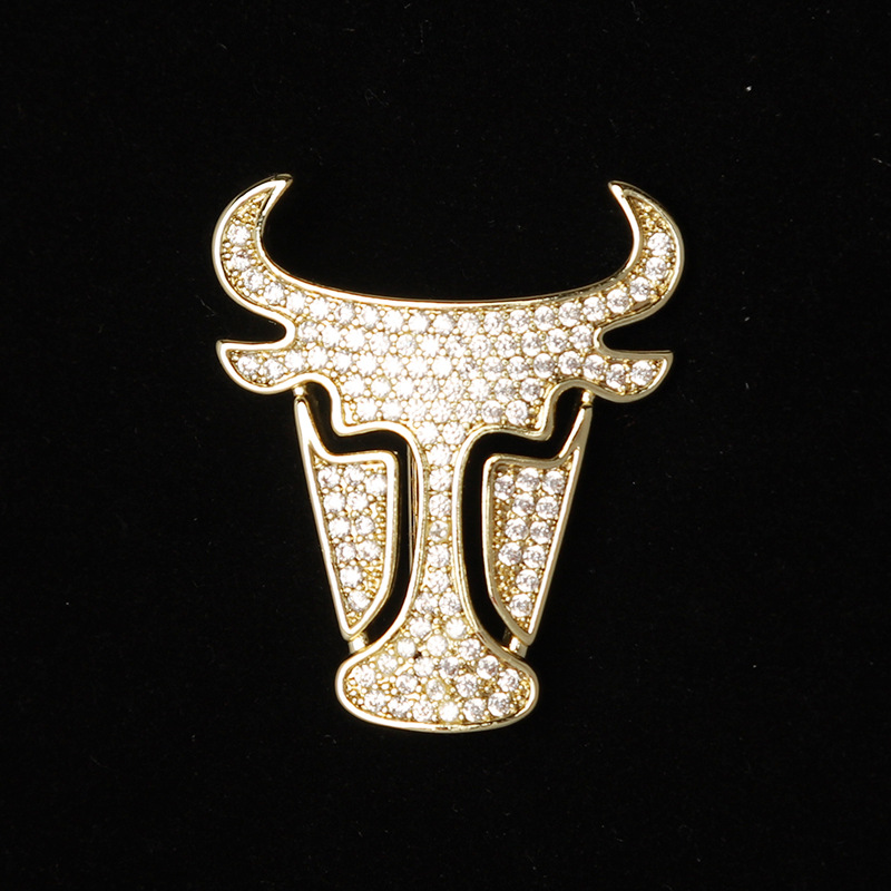 新款牛气冲天胸针 创意个性十二生肖牛男士别针时尚西服大衣配饰