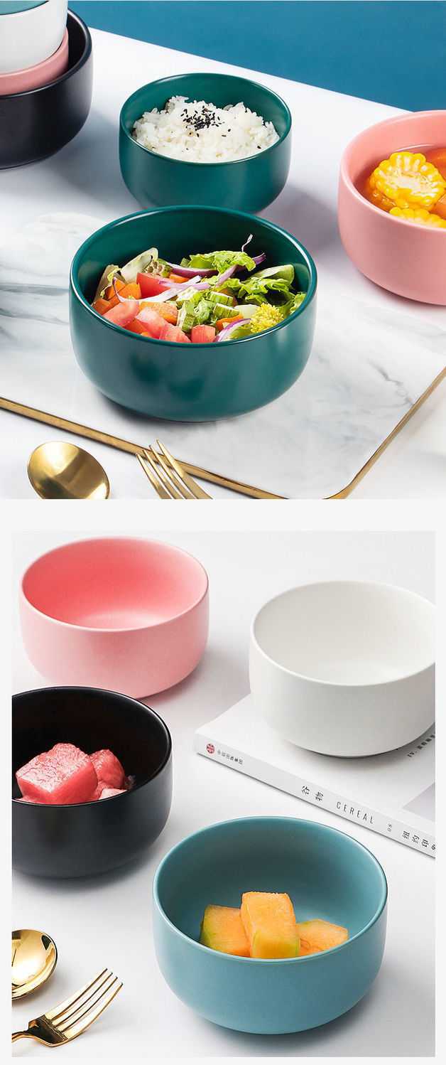 碗具家用陶瓷碗套装创意网红ins饭碗瓷碗泡面汤碗吃饭餐具套装
