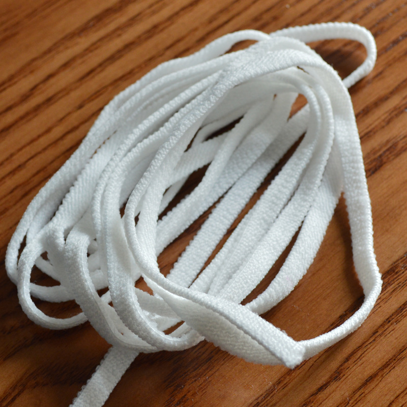 6mm白色泡泡纱耳绳 日韩口罩绳耳带 一次性平面口罩白元绳白云筋