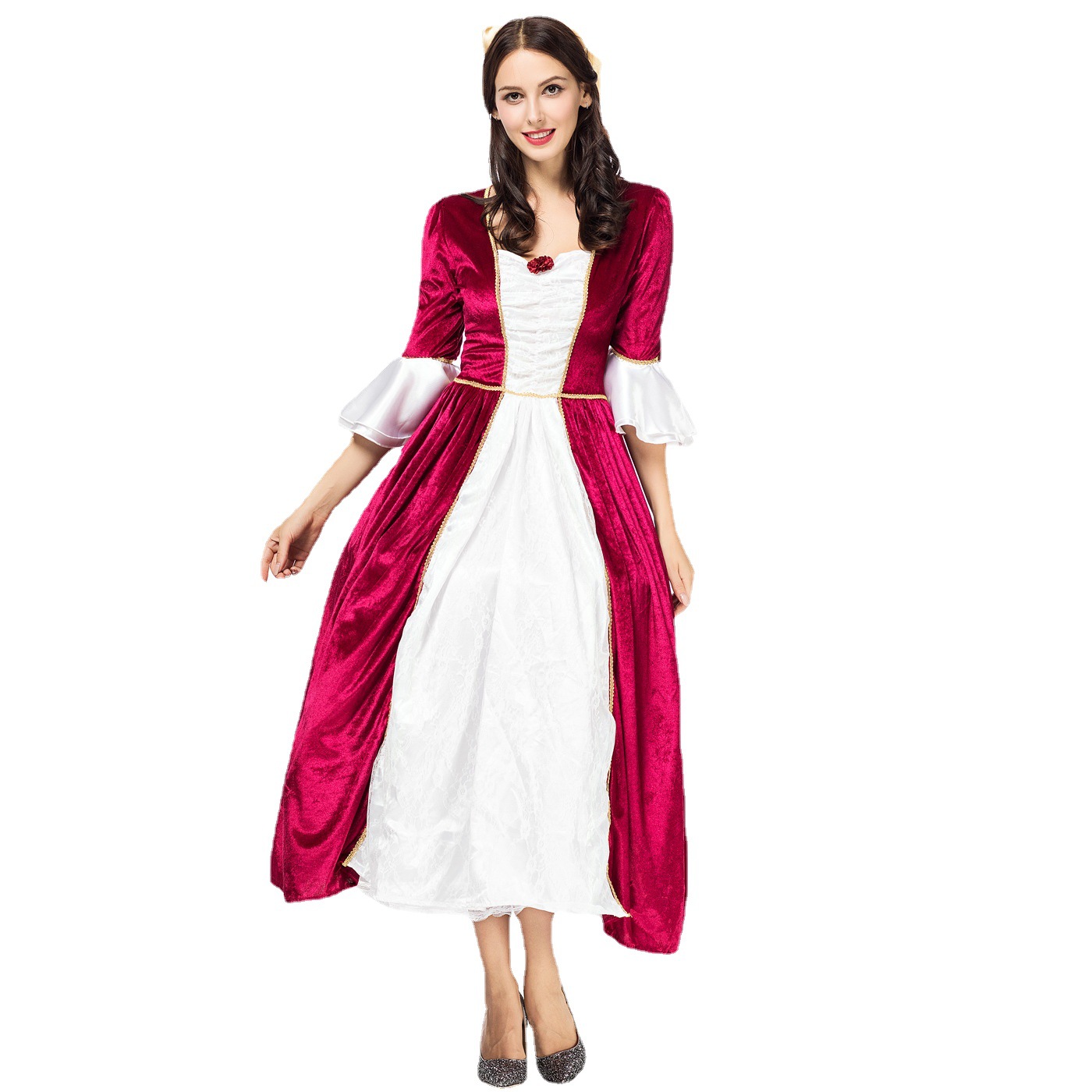 复古欧洲宫廷装玛丽王后服装文艺复兴万圣节演出服舞会女王话剧服