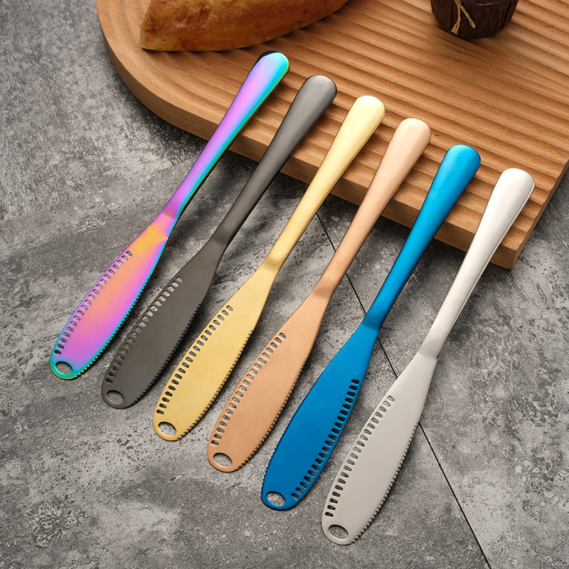 430不锈钢奶酪刀 跨境奶油刀带孔芝士奶酪刀黄油刀源头厂家批发