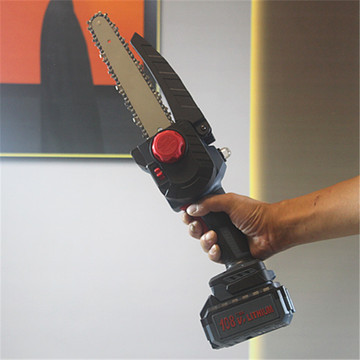 歌成无刷充电式锂电单手锯8寸小型家用手持锯电动链锯锯柴伐木锯