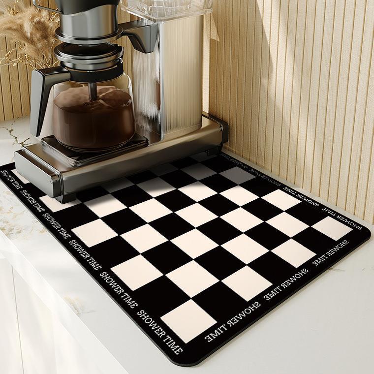 Tableware Kitchen Draining Mat Insulation Mat Household Countertop Absorbent Easy-to-Dry Coaster Wash-Free Drying Placemat Erasable Oil-Proof
