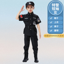 儿童角色扮演服装医生演出服幼儿园职业装警察长袖消防员法官衣服