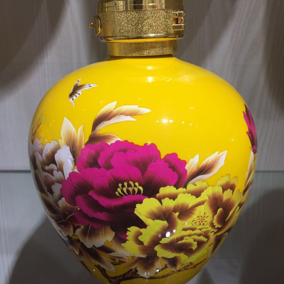 景德镇5斤装陶瓷酒瓶子 密封罐 水晶釉陶瓷空酒瓶空瓶子酒壶酒具