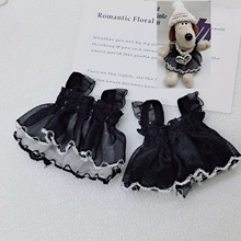 13cm娃衣可爱黑白连衣裙蕾丝裙掌门狗公仔服饰新款玩具配件