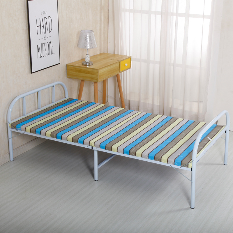 折叠床午睡单人双人床两折床可折经济家用宿舍活动铁床1.2米1.5米