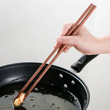 红檀木火锅加长筷子实木筷 家用复古中式餐具木质油炸快子