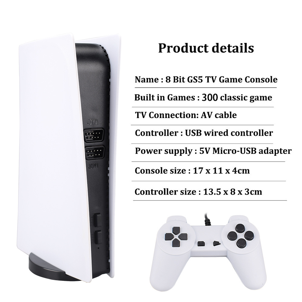 NES Nostalgic Retro Game Console P5 Mini TV Game Console GS5 Wired Family Game Console 300 Games