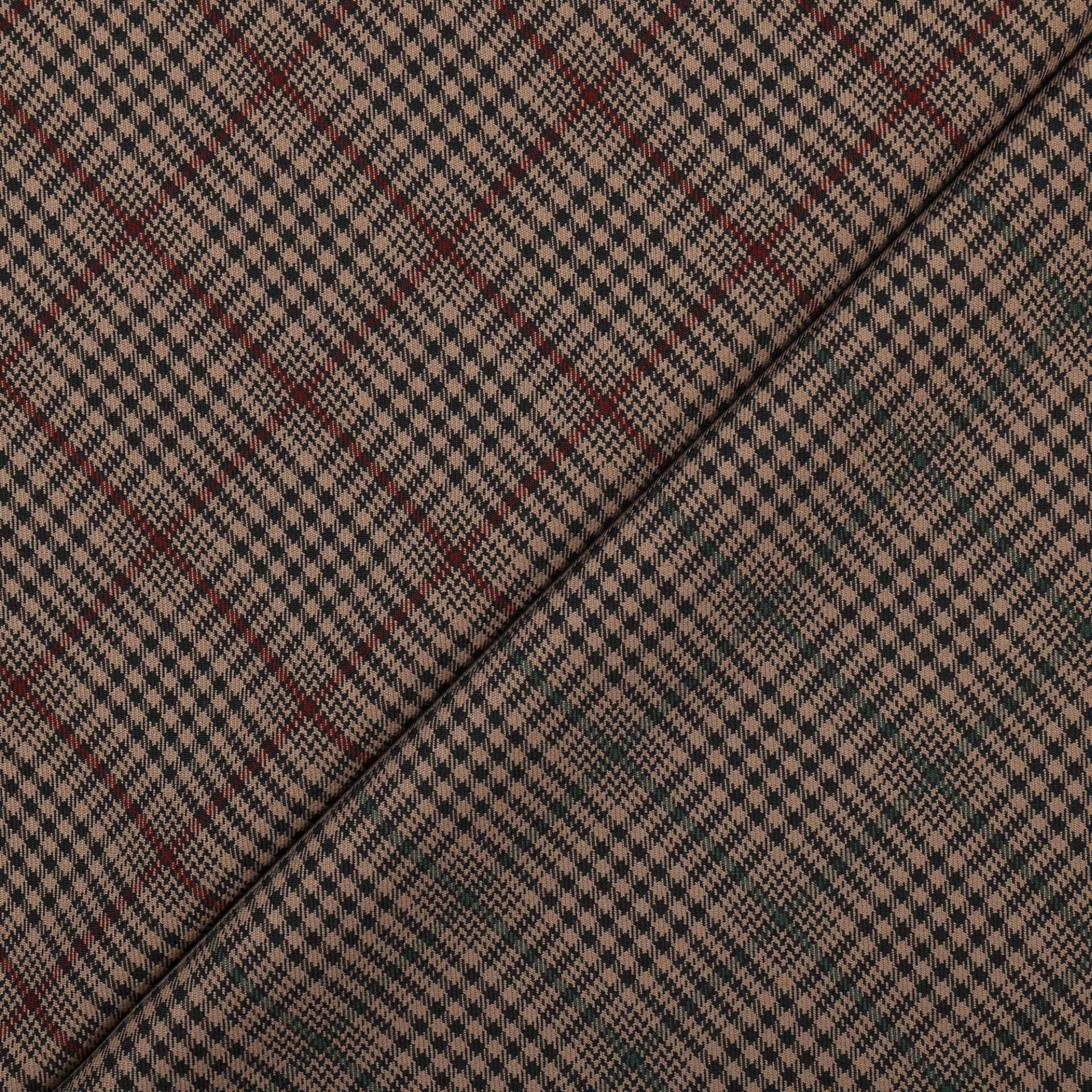 tr色织斜纹双弹格子布法式复古西装连衣裙秋冬箱包鞋帽装饰面料