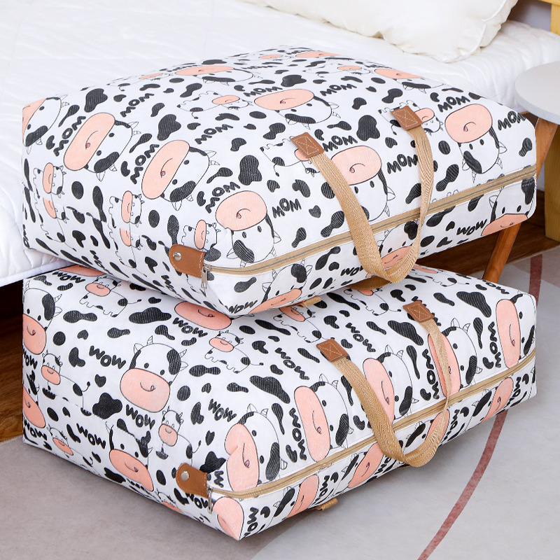 New Portable Non-Woven Quilt Bag Moisture-Proof Clothes Quilt Buggy Bag Oversized Luggage Packing Moving Bag in Stock