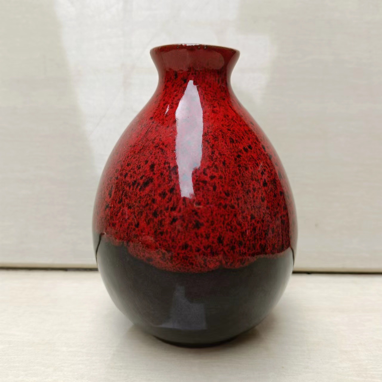 宜兴陶瓷酒瓶批发半斤装紫砂瓶窑变花釉瓶可配陶瓷盖热销小酒坛子