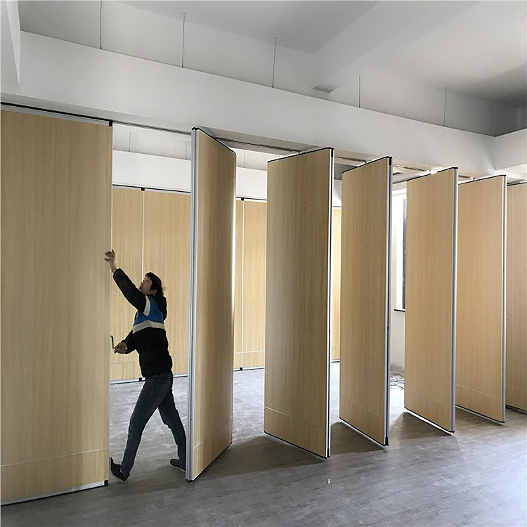 酒店移动隔断墙饭店包厢会议室隔音屏风宴会厅活动隔断折叠门轨道