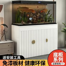 新款鱼缸底柜底座鱼缸架子轻奢玄关隔断水族柜客厅储藏收纳置物柜