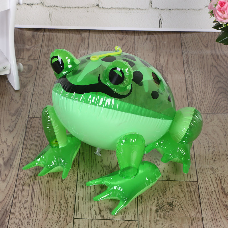 Stall Hot Sale Pvc Inflatable Toy with Rope Eyes Glowing Frog Children's Toy Frog Balloon