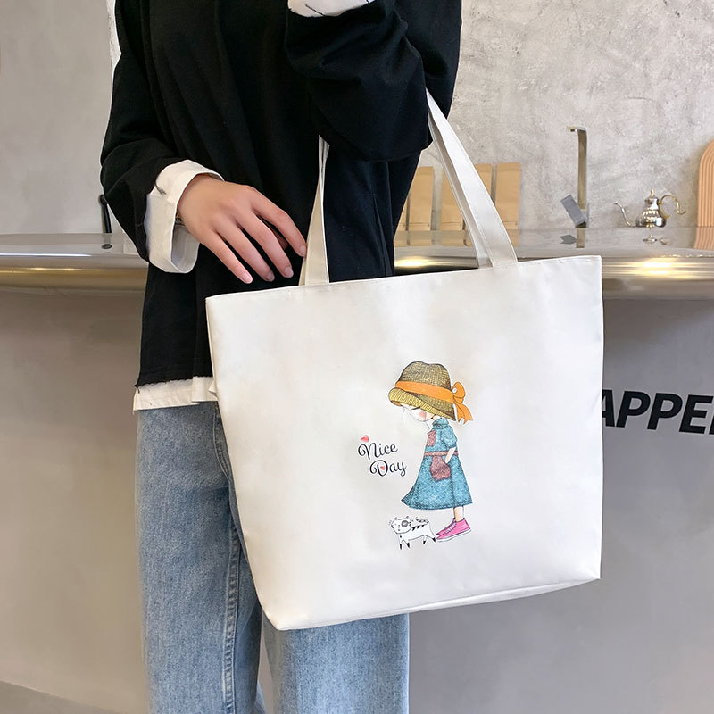 Women's Canvas Bag New Shoulder Handbag Student Tote Bag One Piece Dropshipping Large Capacity Hand Bag Canvas Bag Wholesale
