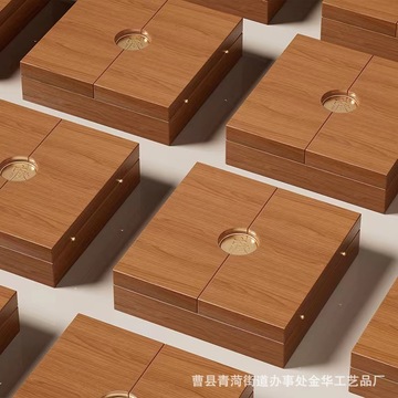 木质双开盖中秋月饼礼品包装盒方形四宫格中式糕点收纳盒-阿里巴巴