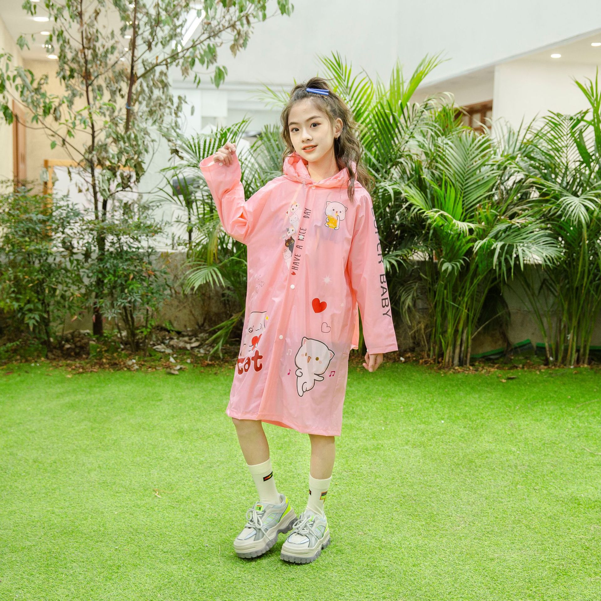 雨先生儿童雨衣男女童小学生小童宝宝雨披幼儿园恐龙套装反光雨衣