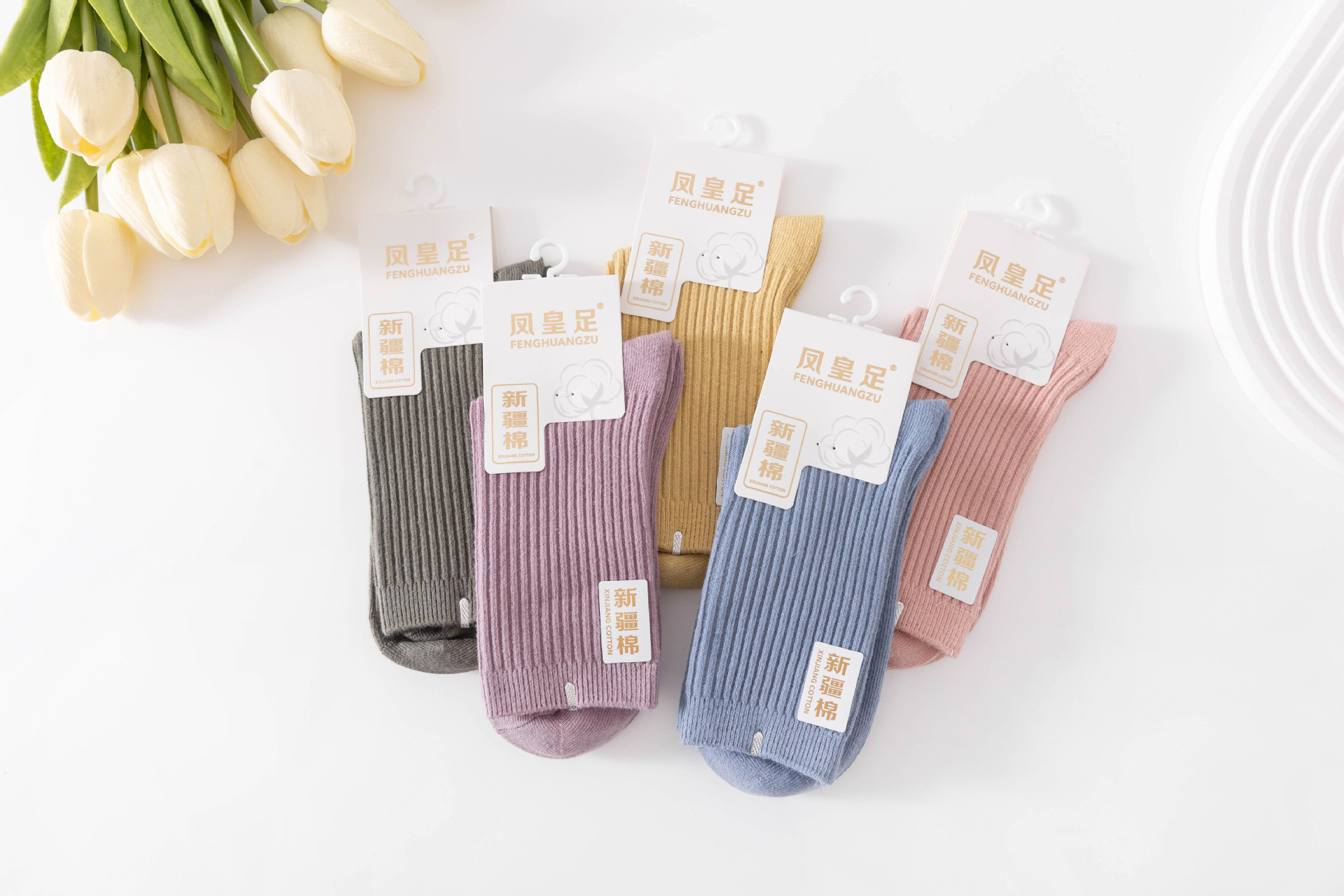 Socks Pure Cotton Men's Double-Stitched Socks Women's Socks Xinjiang Mid-Calf Length Solid Color Lace Combed Cotton Socks One Piece Dropshipping Street Vendor Stocks
