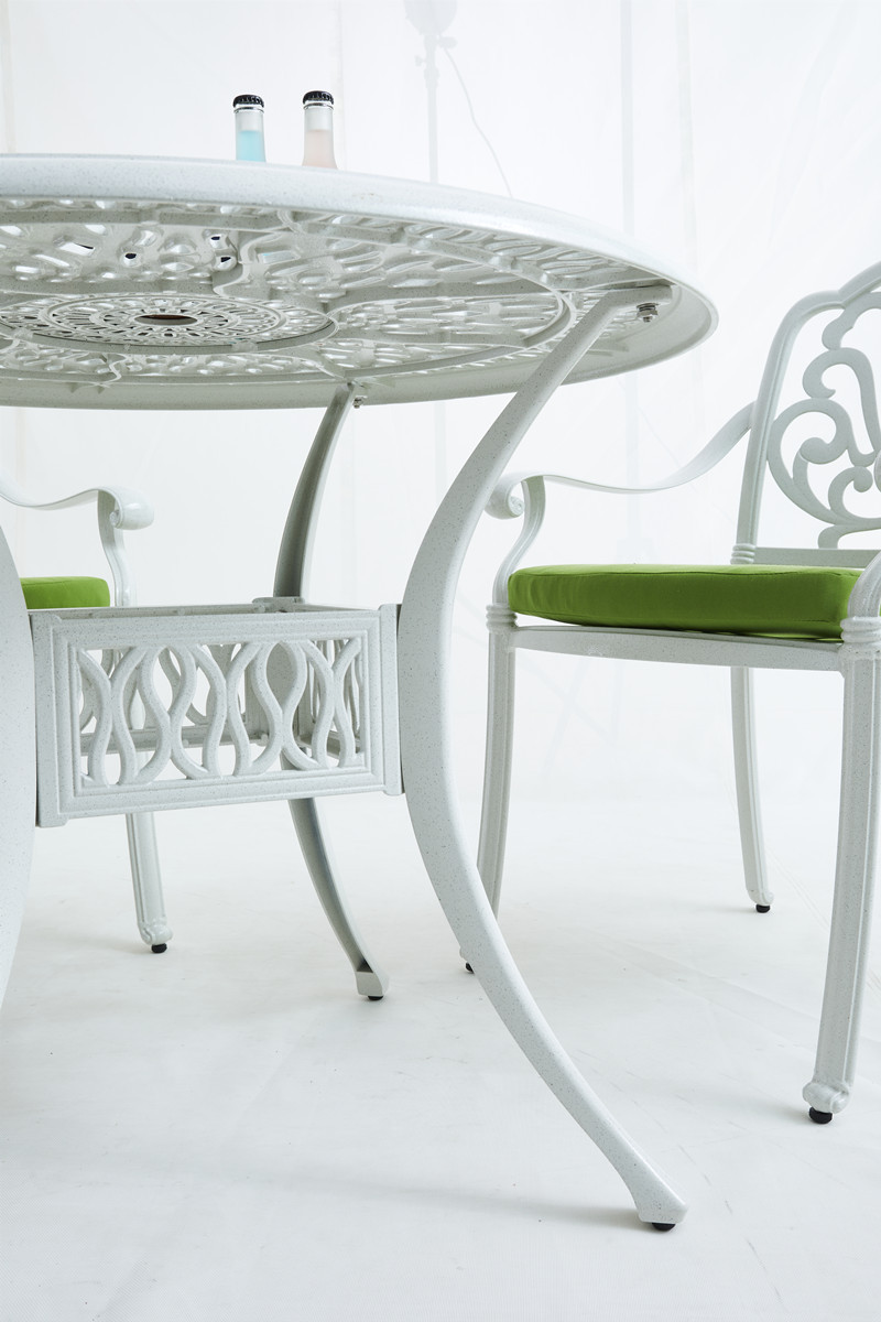 户外铸铝桌椅阳台休闲电烤桌庭院室外露天烧烤户外铝艺桌椅现货