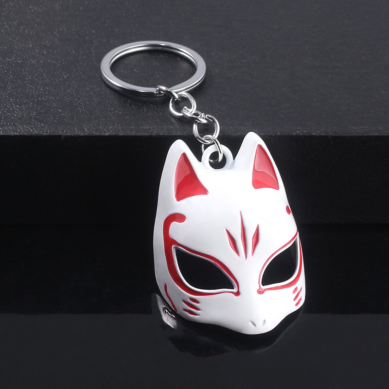 女神异闻录犬夜叉夏日友人帐日漫周边日系狐狸面具钥匙扣金属挂件