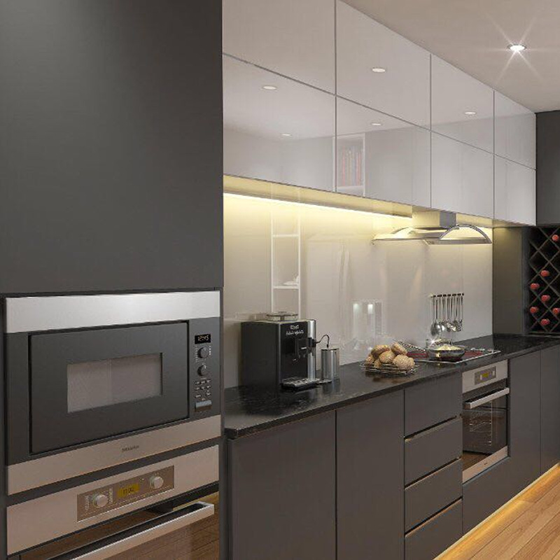 电器柜高柜高光镜面意式极简轻奢风厨房高柜电器柜蒸烤箱600橱柜