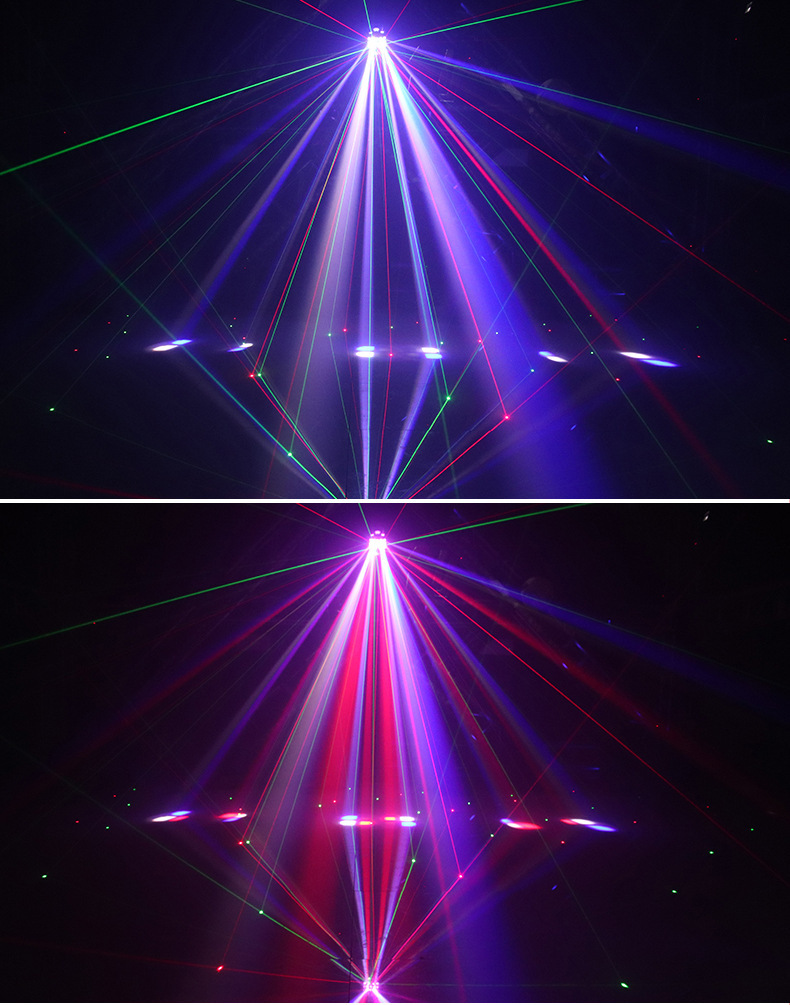 ktv闪光灯 酒吧夜店宿舍蹦迪氛围灯激光频闪蝴蝶灯镭射声控七彩灯