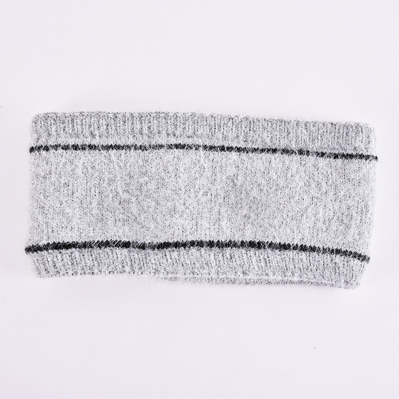 Autumn and Winter Forehead Protection Hair Band Maternity Warm Headband Confinement Headcloth Fashion Wide-Brimmed Knitted Headdress Headwear