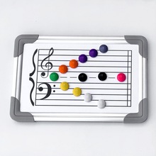 儿童节奏卡磁吸五线谱磁性白板音乐培训教具钢琴启蒙识谱表可擦写