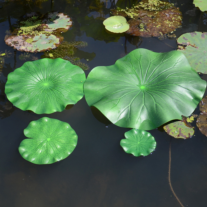 eva仿真荷叶荷花带杆假荷花仿真绿植水池塘装饰拍摄演出舞蹈道具