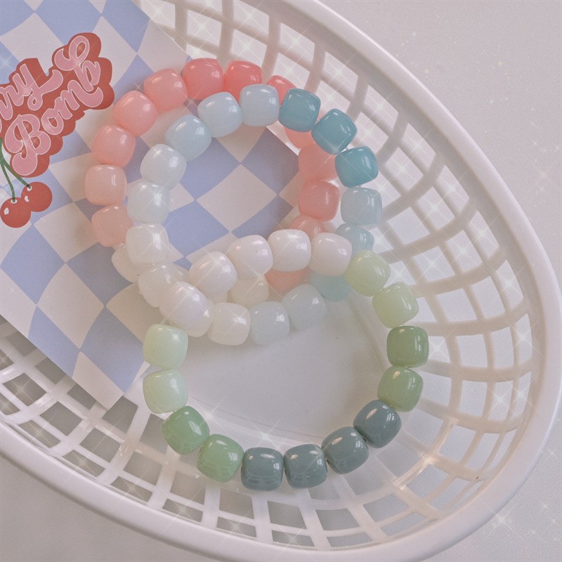 Bodhi Bracelet Pliable Temperament Gradient Blue Peach Pink Student Version Handheld Plate Collectables-Autograph Rosary Fashion Bracelet for Women