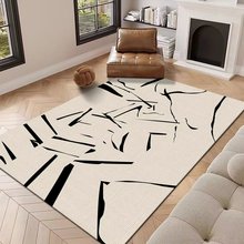 客厅地毯轻奢加厚耐脏卧室床边毯几何家用易打理满铺沙发茶几毯垫