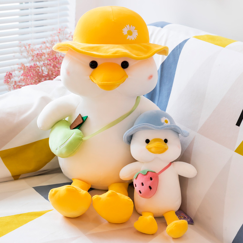 Cross-Border Cute School Duck Doll Plush Toys Prize Claw Doll Doll Activity Gift Wholesale Pillow for Girl