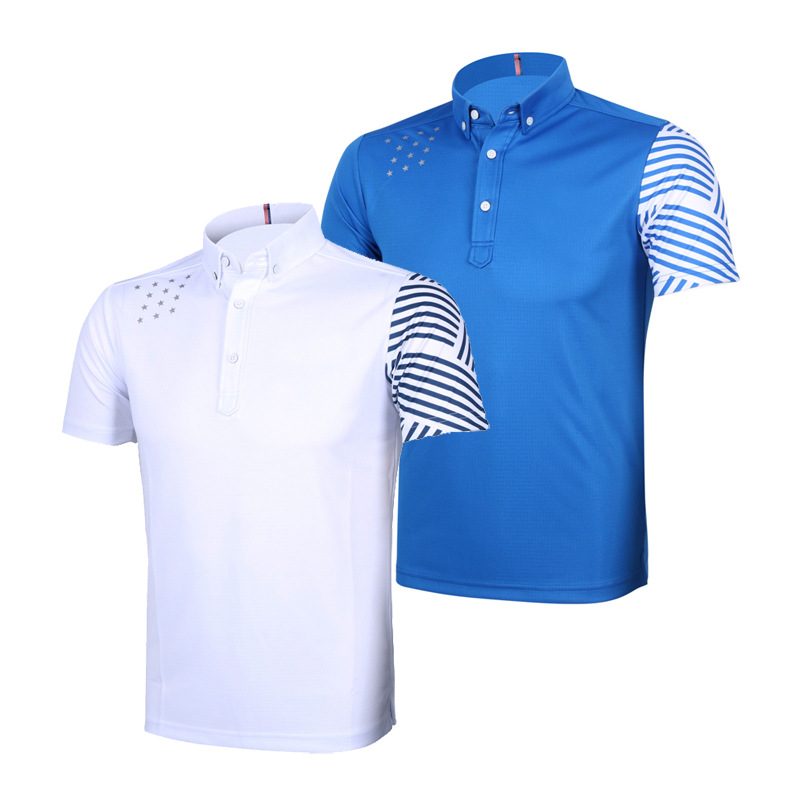 高尔夫短袖t恤户外运动休闲polo衫定制批发golf服装球衣吸湿排汗