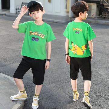 童装男童夏装套装2021儿童夏季男孩短袖中大童运动韩版休闲两件套