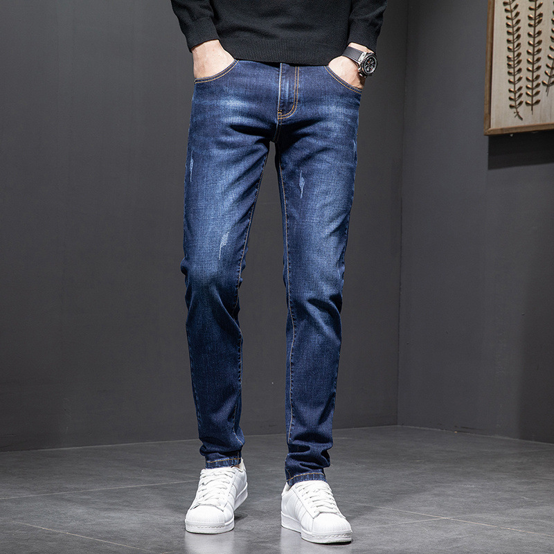 Slim-Fit Stretch Jeans Men's Fashion Korean Youth Jeans Men's Spring New Men's Korean Fashion