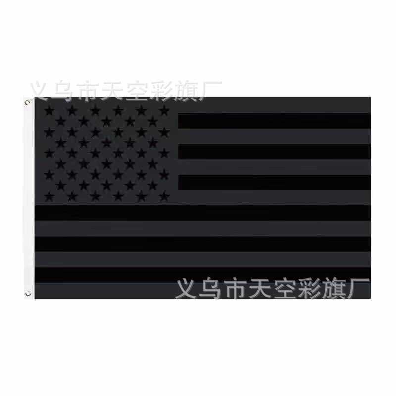 全黑美国国旗35ft90150cm黑色美国国旗美国国旗星条旗现货