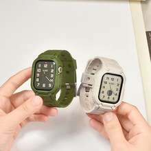 适用AppleWatch运动冰川液态硅胶一体式表带苹果手表S9iwatch星光