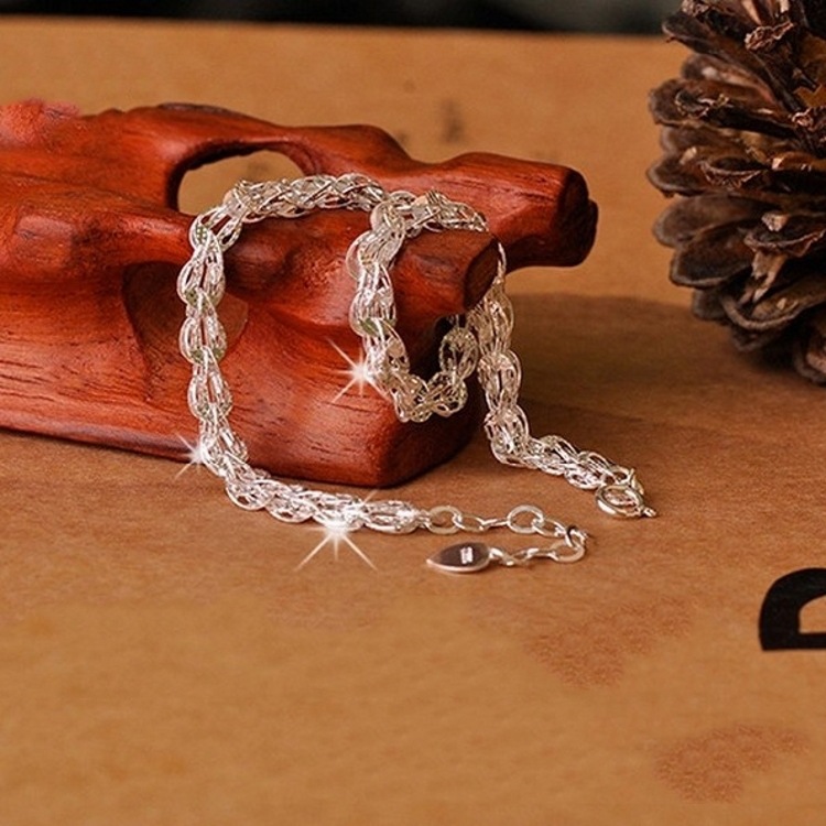 上品925纯银手链 凤尾 女 韩版 饰品 几何型送女朋友