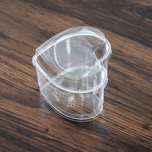 双皮奶打包盒心形布丁杯慕斯杯果冻杯杯糠杯带盖一次性透明塑料杯