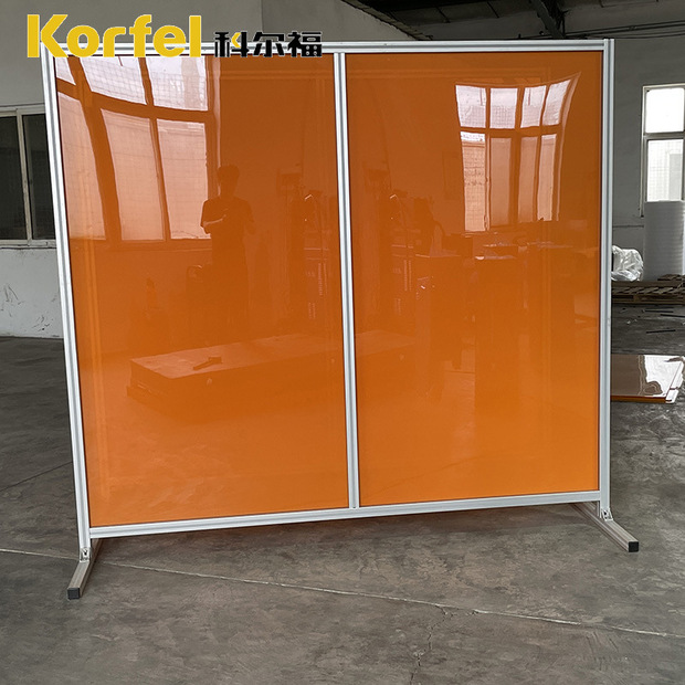 车间焊接隔板厂家定制焊接工位防护屏机器人焊接围栏pvc防弧光板