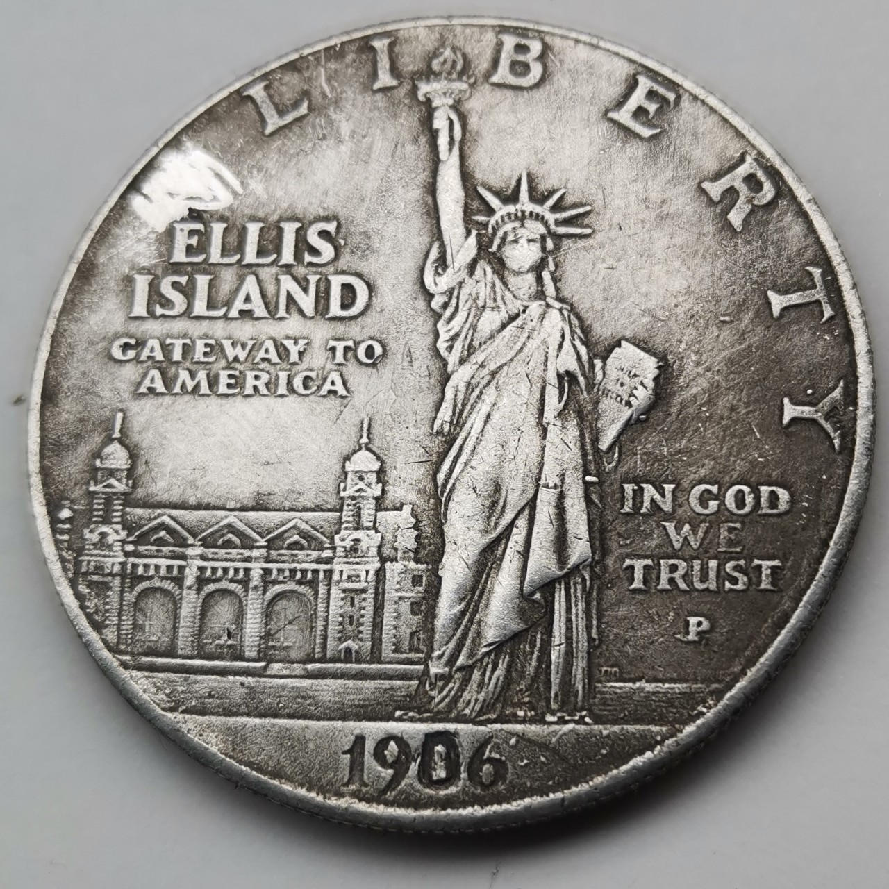 仿美国火炬银元自由女神像in god we trust1906仿古银元