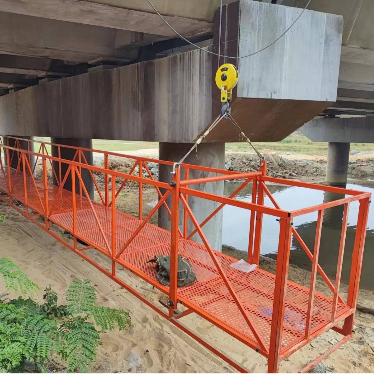 桥梁电动吊篮桥体亮化定做高架桥桥梁底部吊篮 桥梁工程施工吊篮