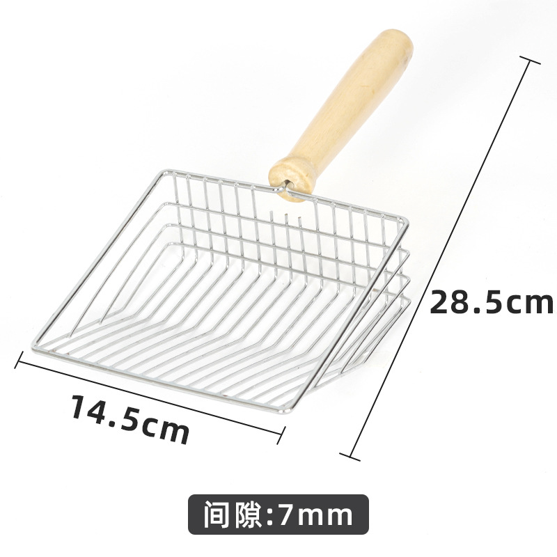 Wholesale Large Wooden Handle Metal Cat Litter Scoop Dogs and Cats Poop Cleaning Artifact Pet Cleaning Supplies
