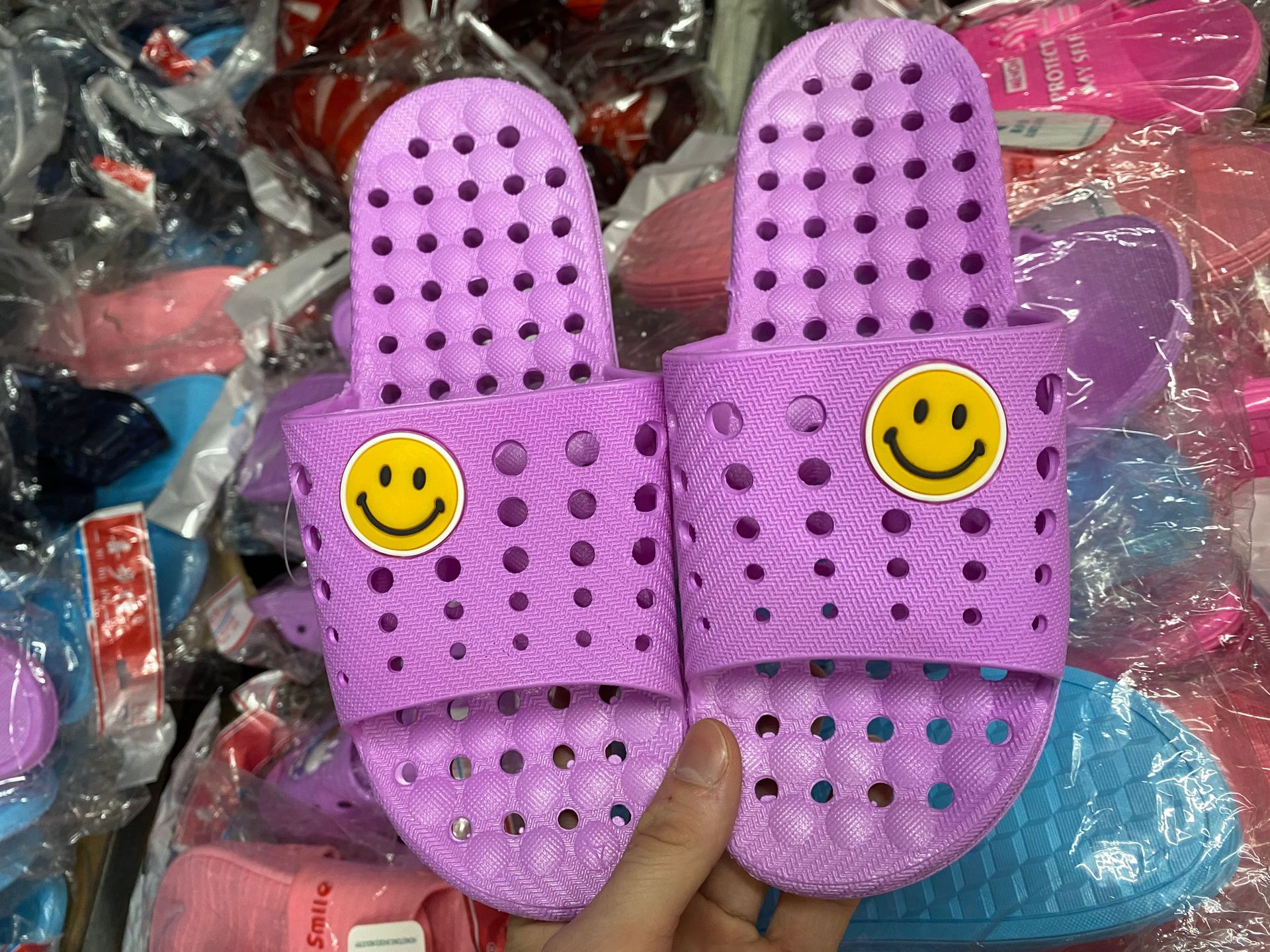 宏通喜步佳xbj-1907拖鞋 鞋底穿窿漏水破洞酒店浴室洗澡穿女拖鞋